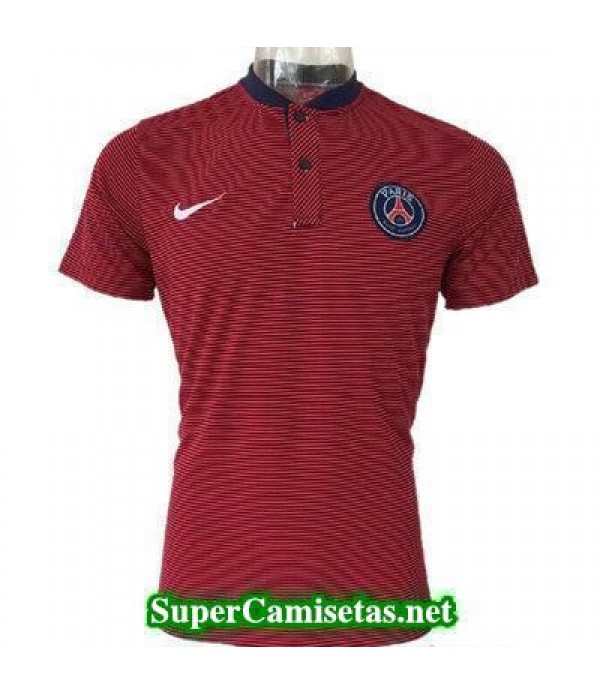 Camiseta polo PSG rojo-01 2017 2018