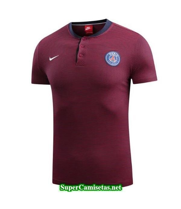 Camiseta polo PSG rojo-02 2017 2018