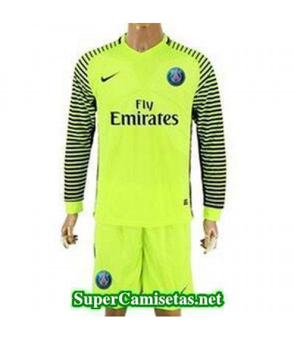 Portero Equipacion Camiseta PSG Manga Larga 2016/17