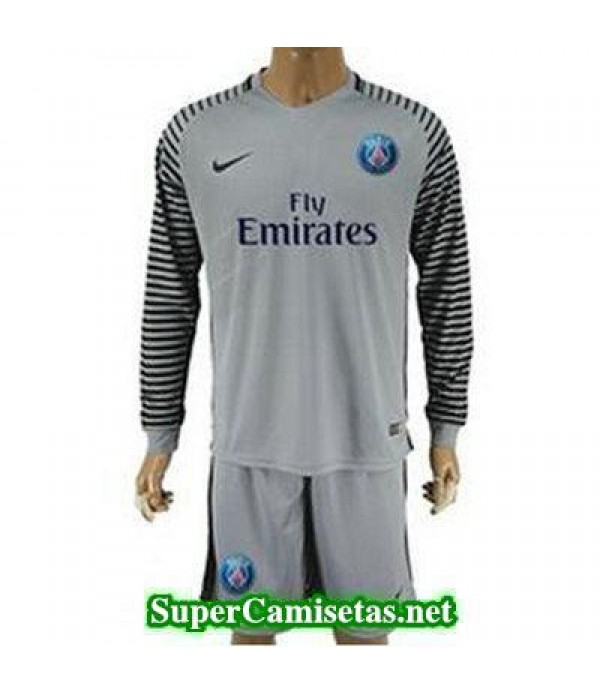 Portero Equipacion Camiseta PSG Manga Larga gris 2016/17
