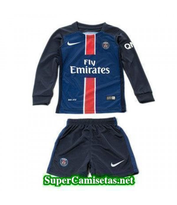 Primera Equipacion Camiseta PSG Manga Larga Ninos 2015/16