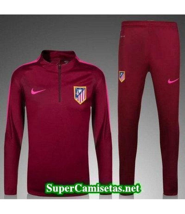 Camiseta entrenamiento Atletico de Madrid ML escarlata 2016 2017