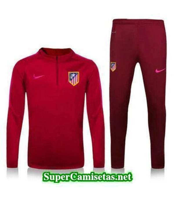 Camiseta entrenamiento Atletico de Madrid ML rojo 2016 2017