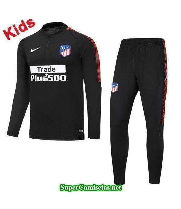 Camiseta entrenamiento Atletico de Madrid Ninos ML Negro 2017 2018