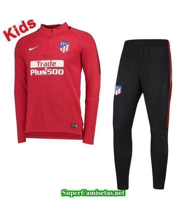 Camiseta entrenamiento Atletico de Madrid Ninos ML Rojo 2017 2018