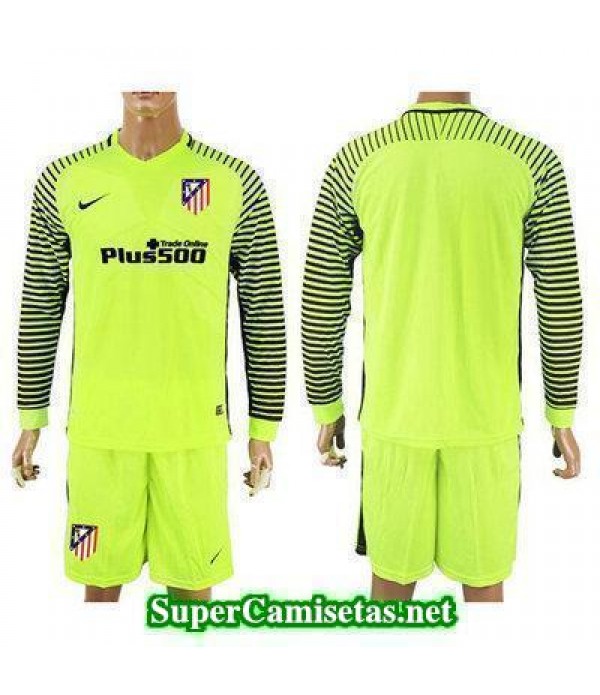 Portero Equipacion Camiseta Atletico de Madrid Manga Larga 2016/17