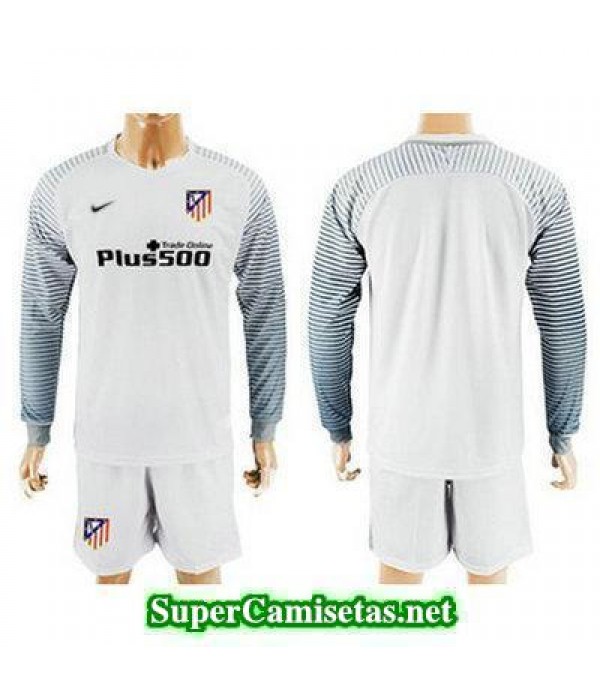 Portero Equipacion Camiseta Atletico de Madrid Manga Larga gris 2016/17