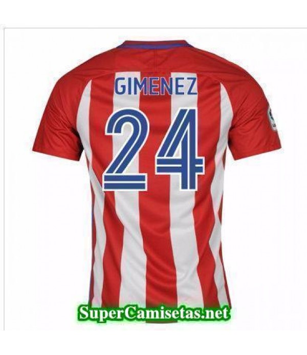 Primera Equipacion Camiseta Atletico de Madrid Gimenez 2016/17