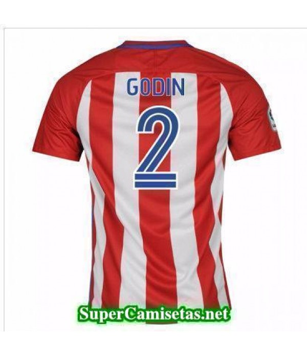 Primera Equipacion Camiseta Atletico de Madrid Godin 2016/17