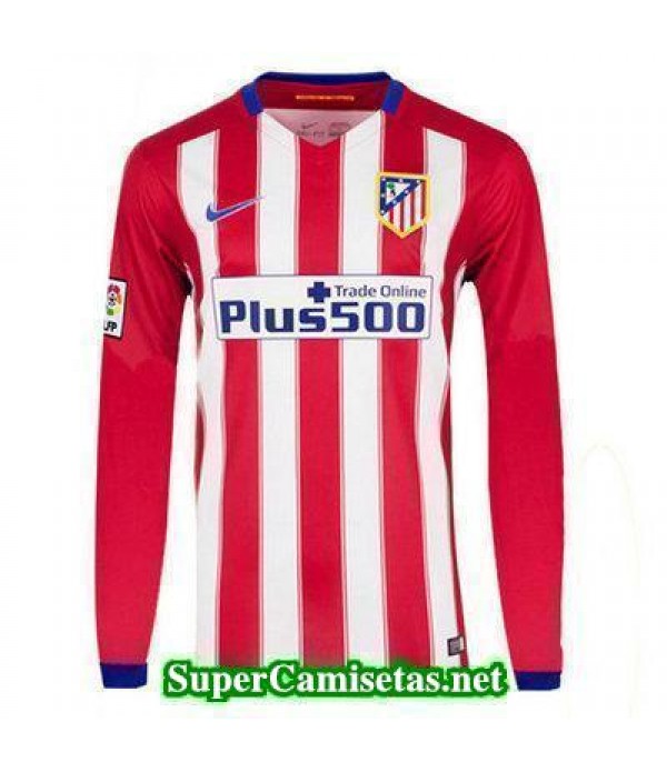Primera Equipacion Camiseta Atletico de Madrid Manga Larga 2015/16