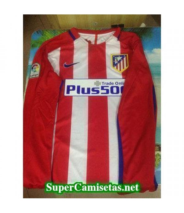 Primera Equipacion Camiseta Atletico de Madrid Manga Larga 2016/17