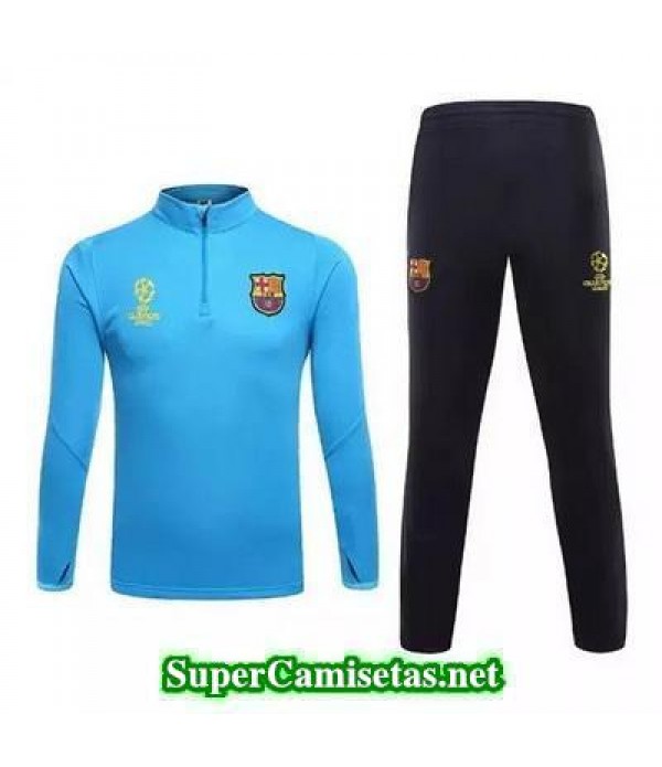 Camiseta entrenamiento Barcelona Champions ML Azul palido 2016