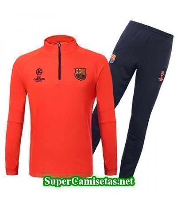 Camiseta entrenamiento Barcelona Champions ML Naranja 2016