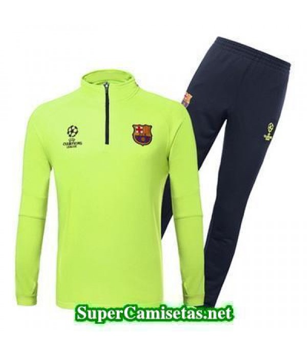 Camiseta entrenamiento Barcelona Champions ML Verde 2016