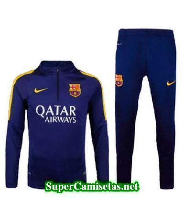 camiseta entrenamiento Barcelona ML Azul 2016