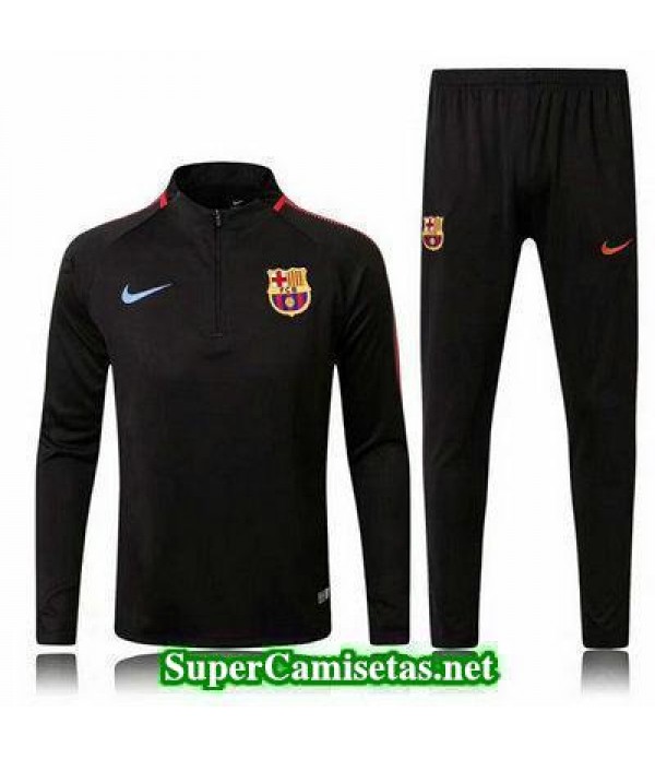 Camiseta entrenamiento Barcelona ML negro-02 2017 2018