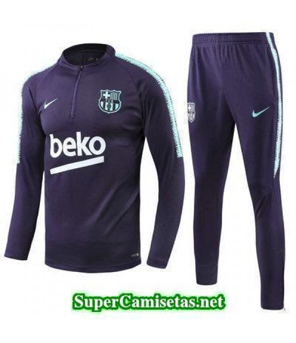 Camiseta entrenamiento Barcelona ML Purpura 2018 2019