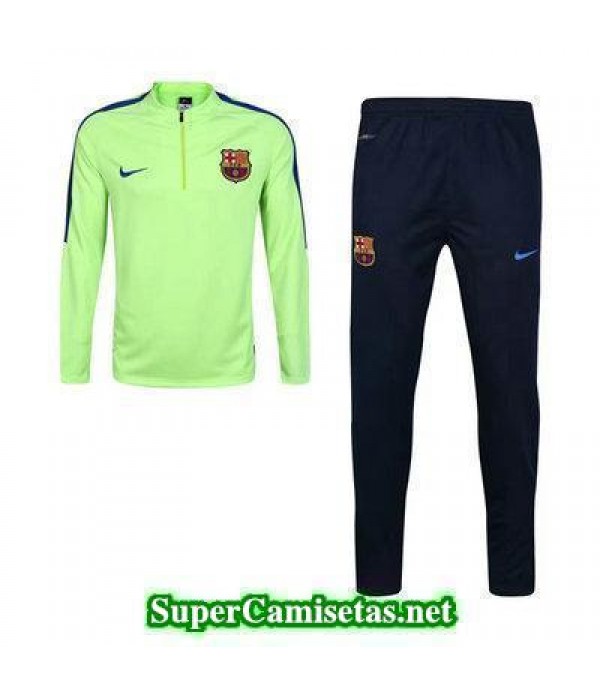 Camiseta entrenamiento Barcelona ML verde claro 2017 2018