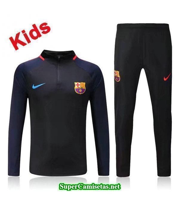 Camiseta entrenamiento Barcelona Ninos ML negro 2017 2018