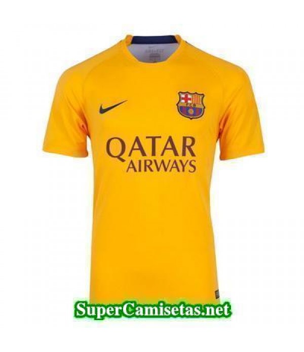 camiseta pre-partido Barcelona amarillo 2015 2016