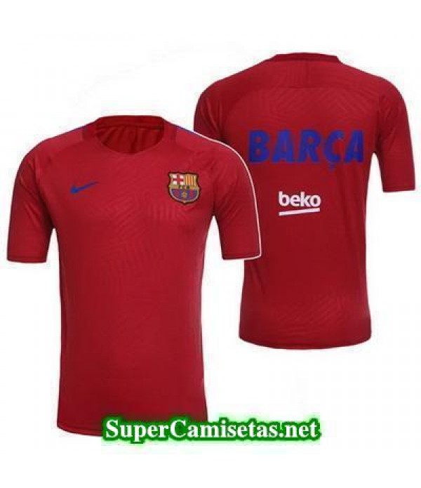 camiseta pre-partido Barcelona Rojo 2016 2017