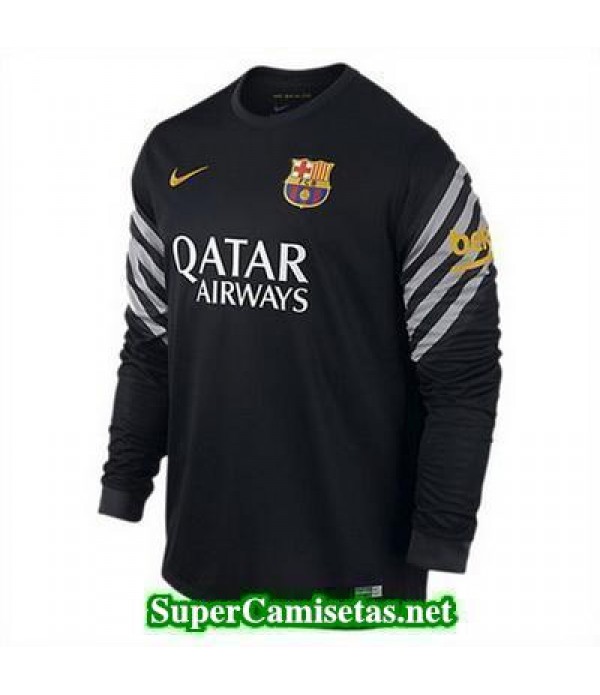 Portero Equipacion Camiseta Barcelona Manga Larga negro 2015/16