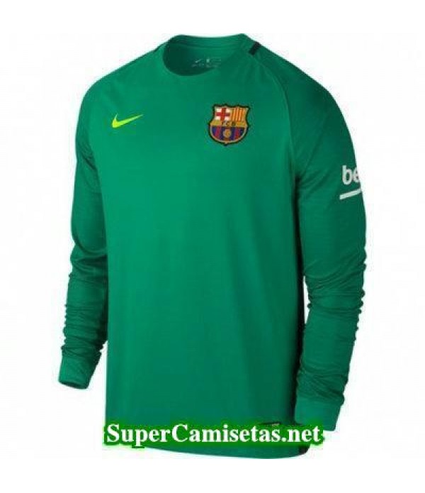 Portero Equipacion Camiseta Barcelona Manga Larga verde 2016/17