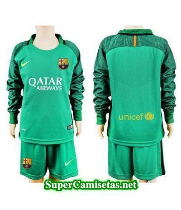 Portero Equipacion Camiseta Barcelona ML Ninos 2016/17