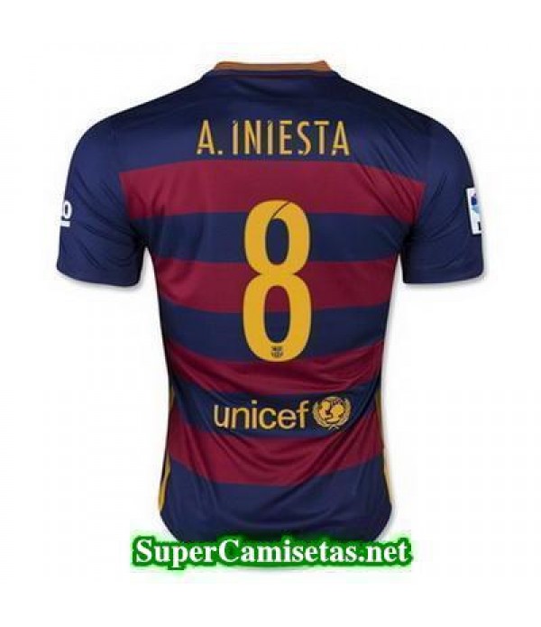 Primera Equipacion Camiseta Barcelona Iniesta 2015/16
