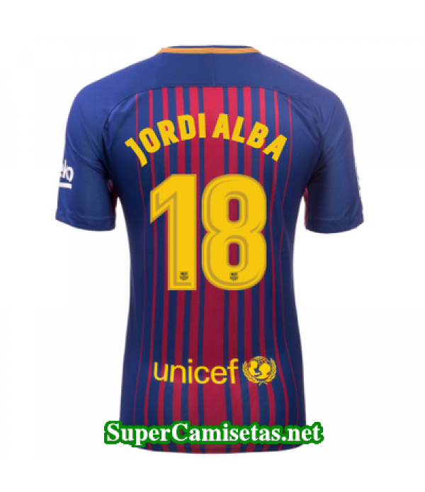 Primera Equipacion Camiseta Barcelona Jordi Alba 2017/18