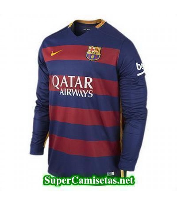 Primera Equipacion Camiseta Barcelona Manga Larga 2015/16
