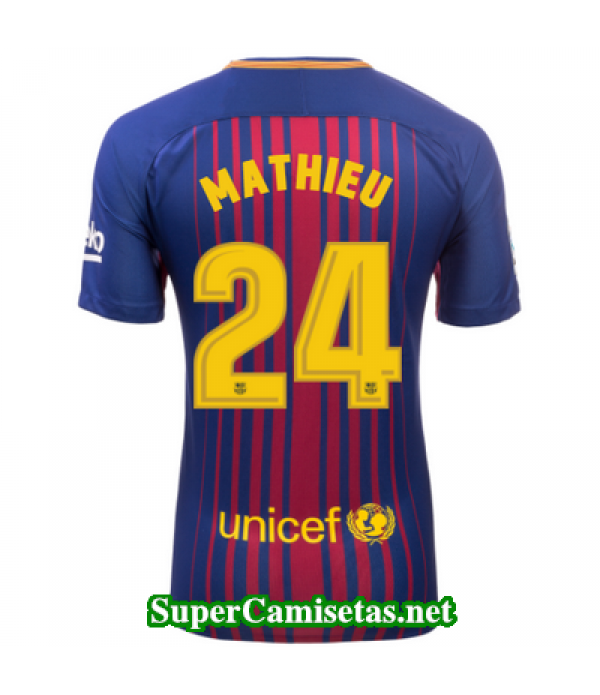 Primera Equipacion Camiseta Barcelona Mathieu 2017/18