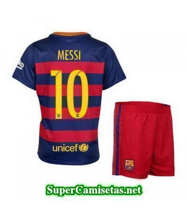 Primera Equipacion Camiseta Barcelona Messi Ninos 2015/16