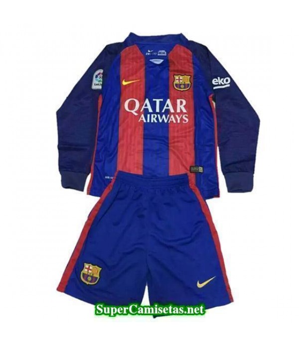 Primera Equipacion Camiseta Barcelona ML Ninos 2016/17