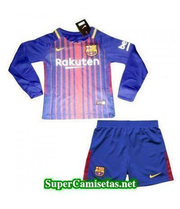 Primera Equipacion Camiseta Barcelona ML Ninos 2017/18