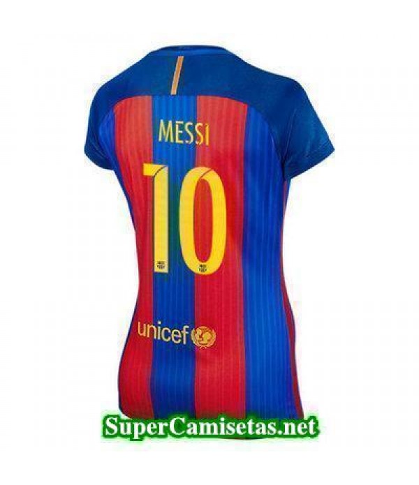 Primera Equipacion Camiseta Barcelona Mujer Messi 2016/17