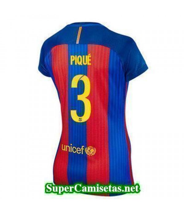 Primera Equipacion Camiseta Barcelona Mujer Pique 2016/17