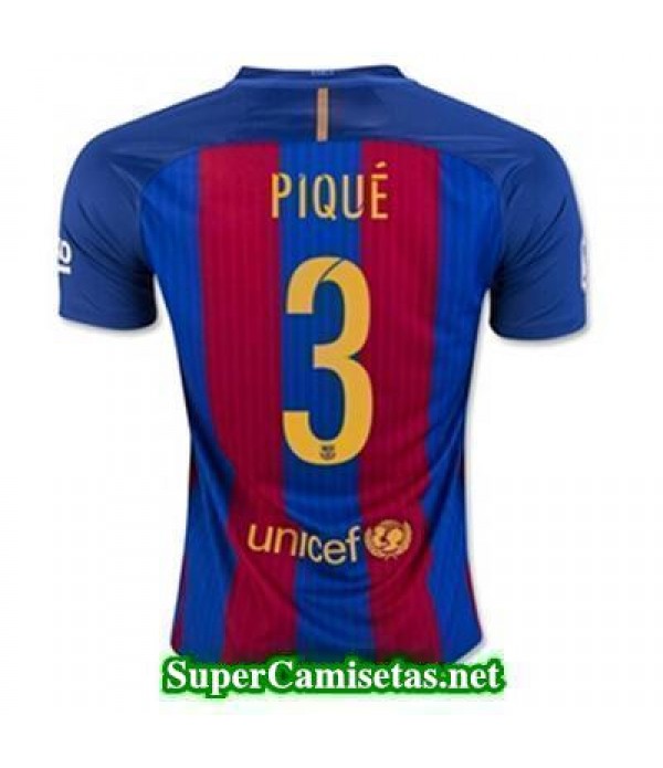 Primera Equipacion Camiseta Barcelona Pique 2016/17