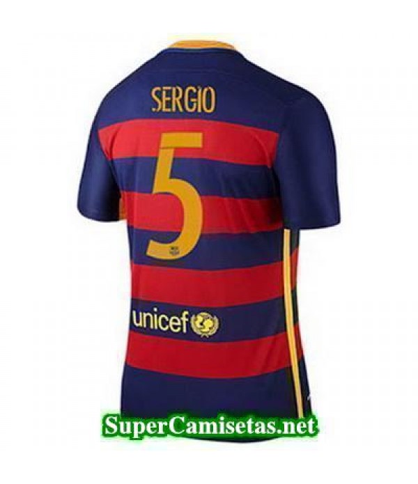 Primera Equipacion Camiseta Barcelona Sergio 2015/16