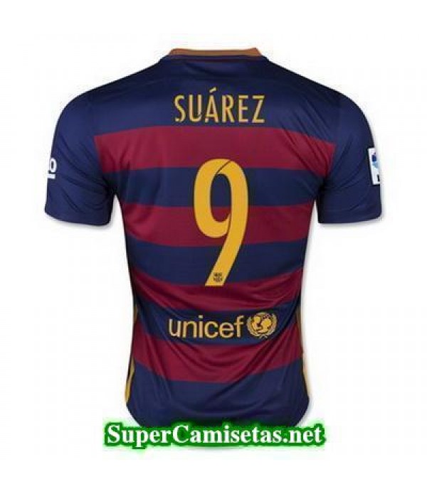 Primera Equipacion Camiseta Barcelona Suarez 2015/16