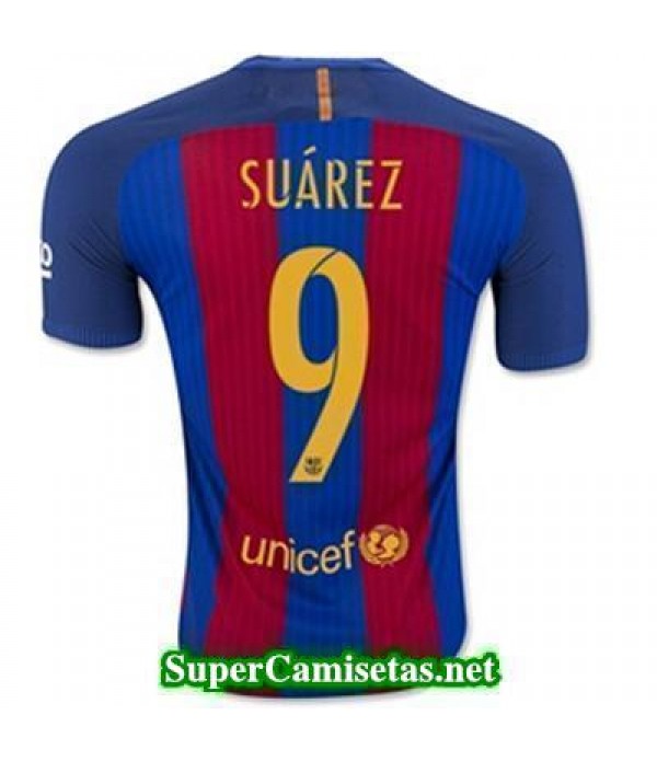 Primera Equipacion Camiseta Barcelona Suarez 2016/17
