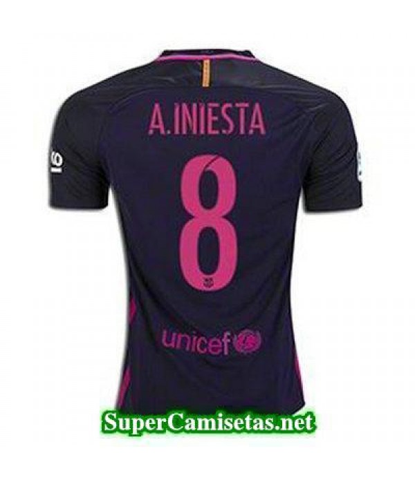 Segunda Equipacion Camiseta Barcelona A Iniesta 2016/17