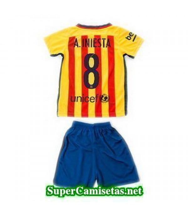 Segunda Equipacion Camiseta Barcelona A. Iniesta Ninos 2015/16