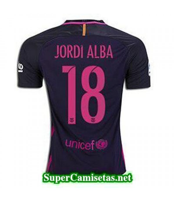 Segunda Equipacion Camiseta Barcelona Jordi Alba 2016/17