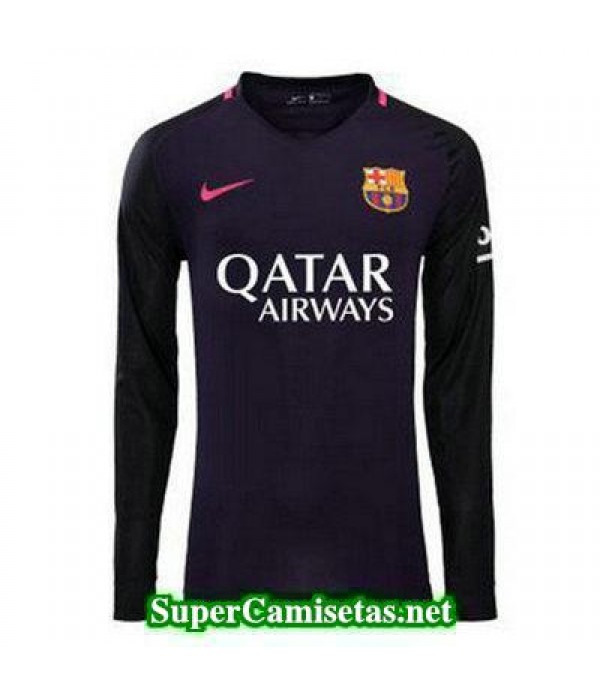 Segunda Equipacion Camiseta Barcelona Manga Larga 2016/17