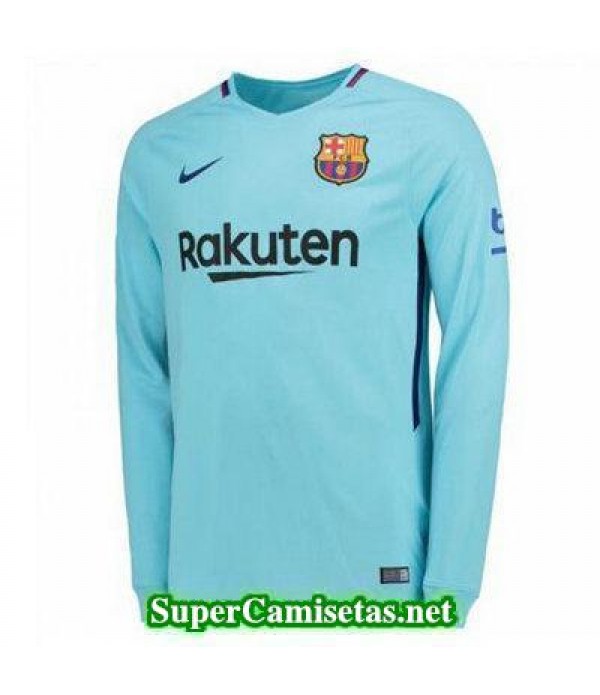Segunda Equipacion Camiseta Barcelona Manga Larga 2017/18