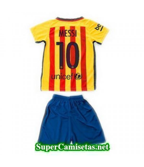 Segunda Equipacion Camiseta Barcelona Messi Ninos 2015/16