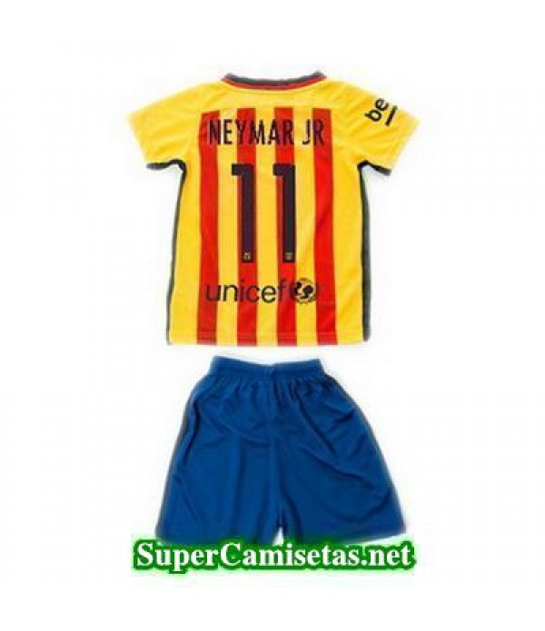 Segunda Equipacion Camiseta Barcelona Neymar Jr Ninos 2015/16
