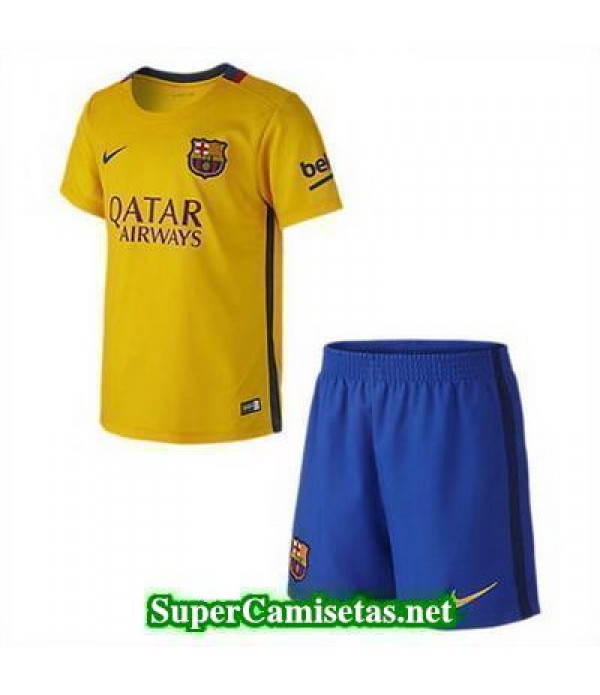 Segunda Equipacion Camiseta Barcelona Ninos 2015/16