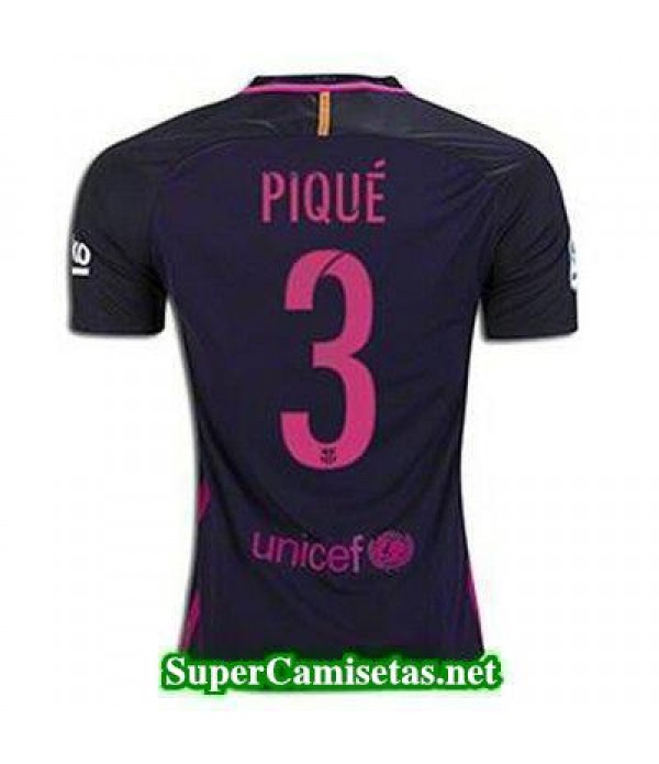 Segunda Equipacion Camiseta Barcelona Pique 2016/17